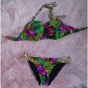 Victoria's Secret Bombshell Bikini Tropical 34D Med